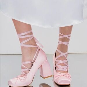 Cider Pink Lace-Up Heels